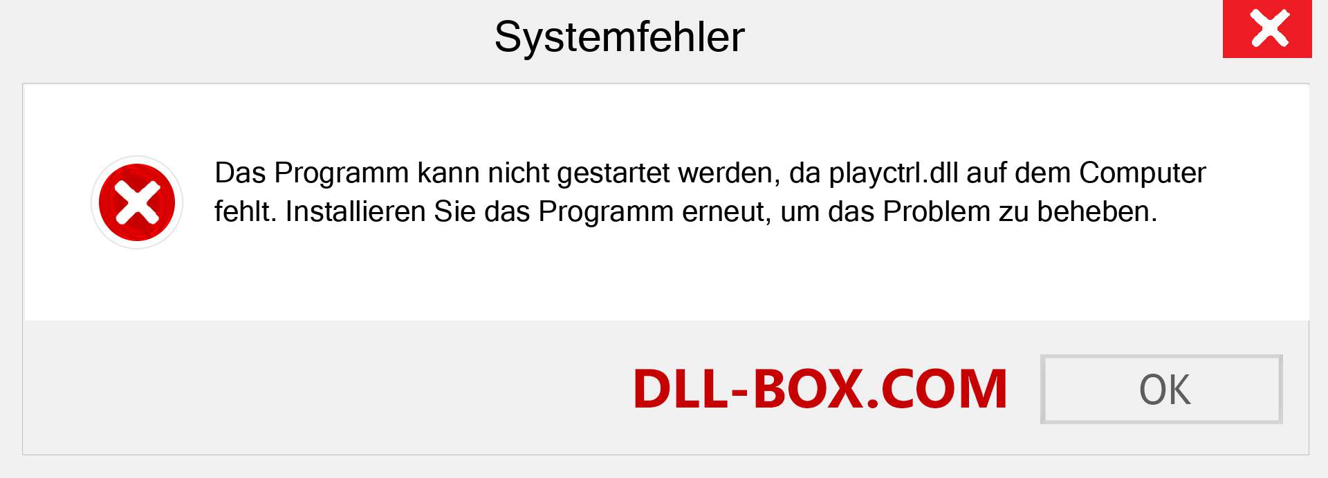 playctrl.dll-Datei fehlt?. Download für Windows 7, 8, 10 - Fix playctrl dll Missing Error unter Windows, Fotos, Bildern